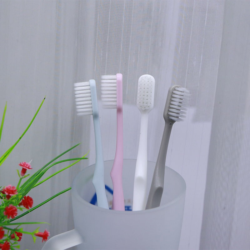 4pcs Bamboo Charcoal Thin Soft Toothbrush Adults Household Portable Travel