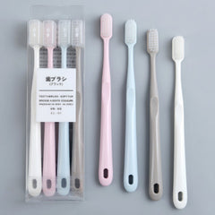 4pcs Bamboo Charcoal Thin Soft Toothbrush Adults Household Portable Travel