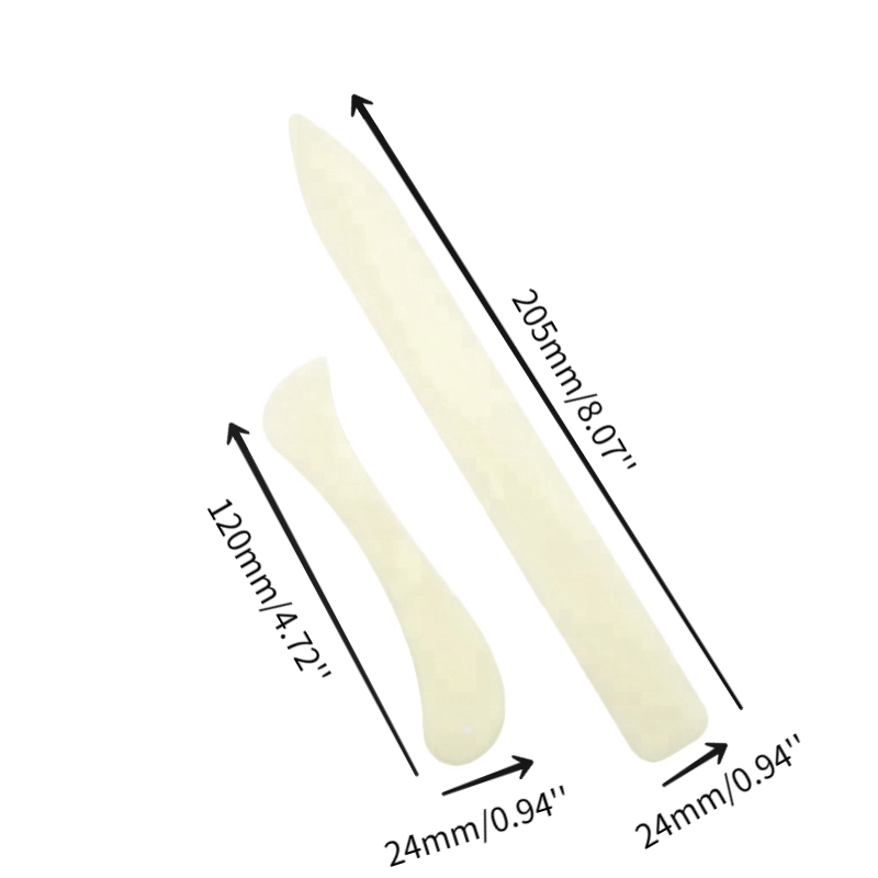 2pcs Bone Folder Leather Scoring Folding Creasing Edges Paper Sewing Tools