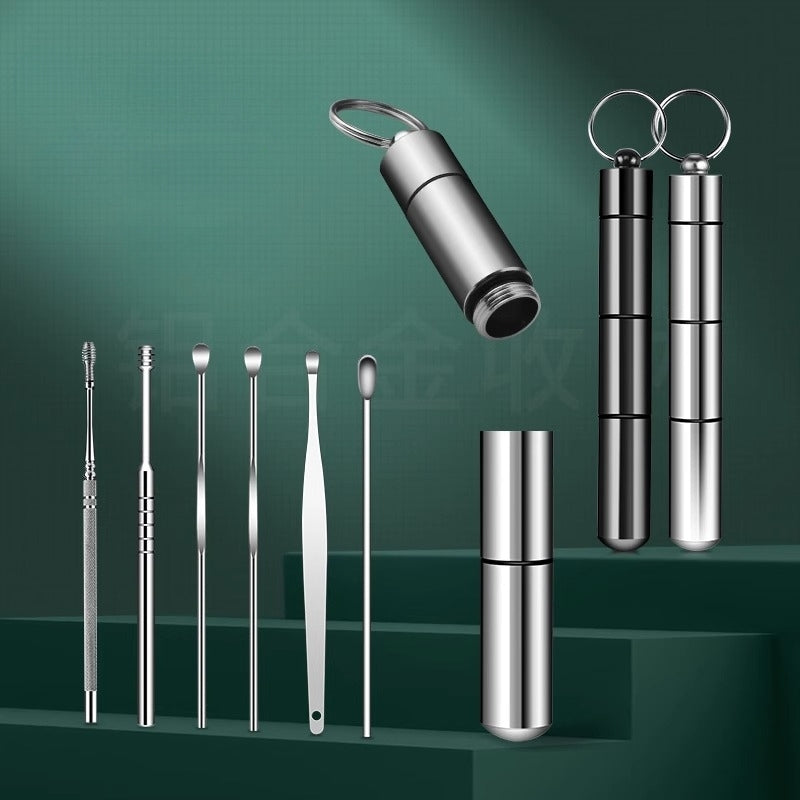 6pcs Ear Cleaning Tool Set Stainless Steel Ear Care Kit
