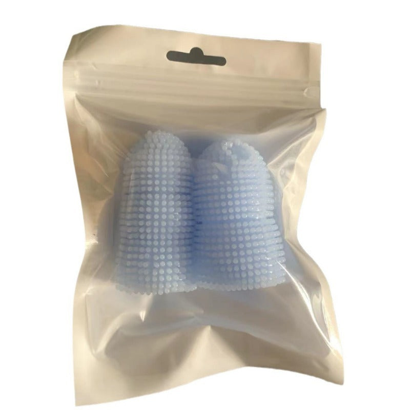 2pcs Pet Finger Toothbrush Dog Cat Teeth Cleaning TPR Material Cover