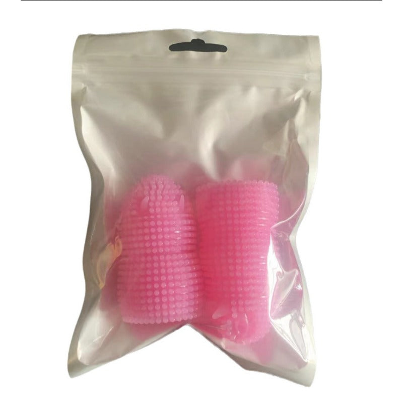 2pcs Pet Finger Toothbrush Dog Cat Teeth Cleaning TPR Material Cover