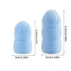 2pcs Pet Finger Toothbrush Dog Cat Teeth Cleaning TPR Material Cover