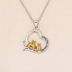 Ladybug Heart Pendant Necklace Gift for Girls Birthday Christmas
