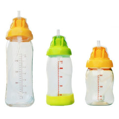 Pigeon Straw Wide Neck Training Soft Silicone Non Spill Baby Bottle