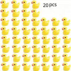 20pcs Resin Ducks Tiny Ducks Slime Charms DIY Craft Micro Landscape Garden Decor
