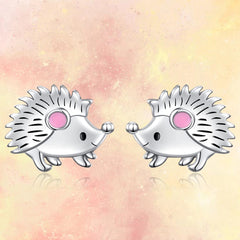 Cartoon Hedgehog Stud Earrings For Girls Birthday Gift