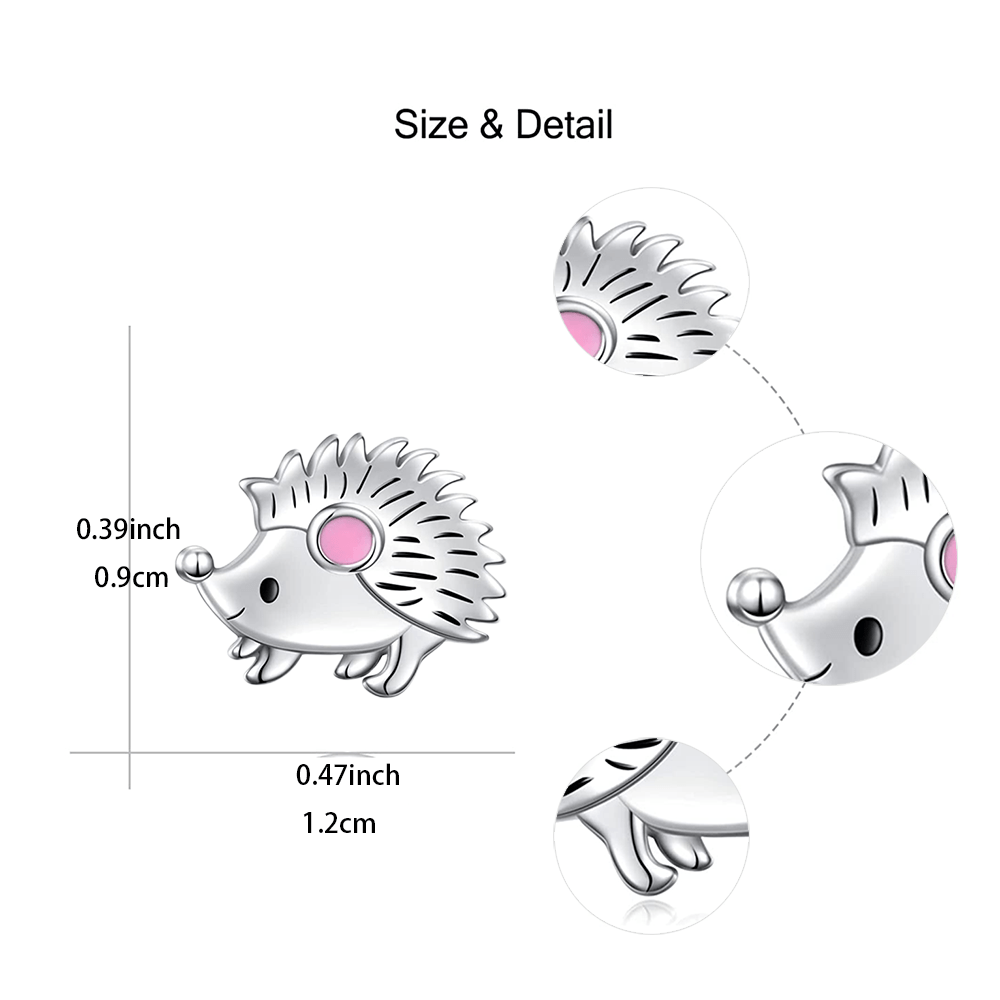 Cartoon Hedgehog Stud Earrings For Girls Birthday Gift