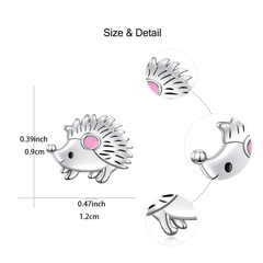 Cartoon Hedgehog Stud Earrings For Girls Birthday Gift