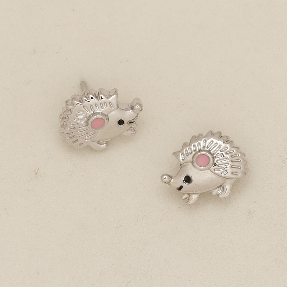 Cartoon Hedgehog Stud Earrings For Girls Birthday Gift