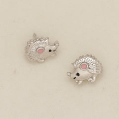 Cartoon Hedgehog Stud Earrings For Girls Birthday Gift