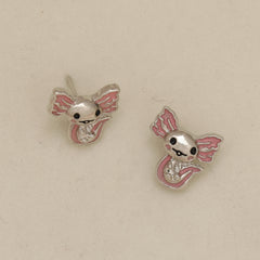 Pink Axolotl Stud Earrings Gift For Women Girls