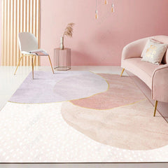Nordic Style Pink Sofa Coffee Table Mat Abstract Large Area Non-slip Rug 80x160