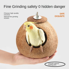 Coconut Bird Nest Hut Hanging House Shelter Nest With Ladder