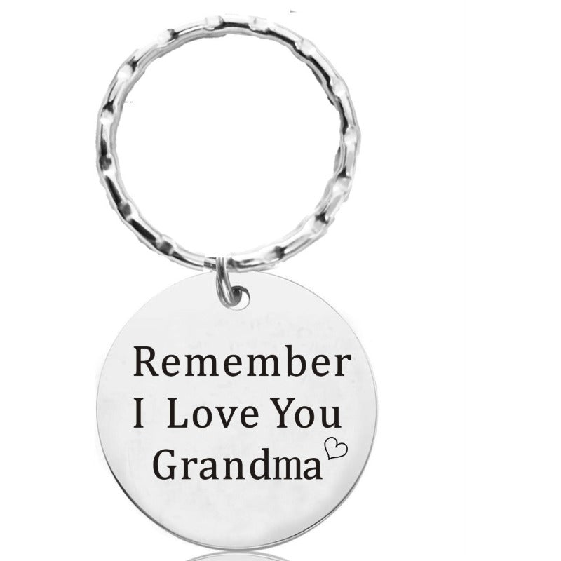 Round Metal Key Chain Pendant Mother's Gift Christmas Gift