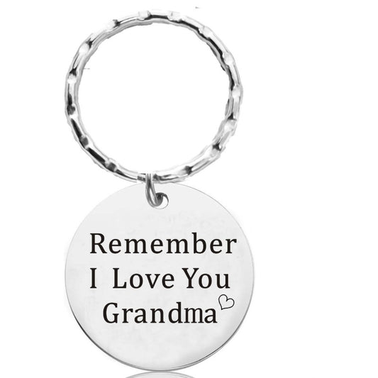 Round Metal Key Chain Pendant Mother's Gift Christmas Gift
