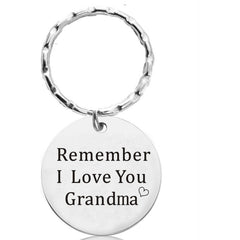 Round Metal Key Chain Pendant Mother's Gift Christmas Gift