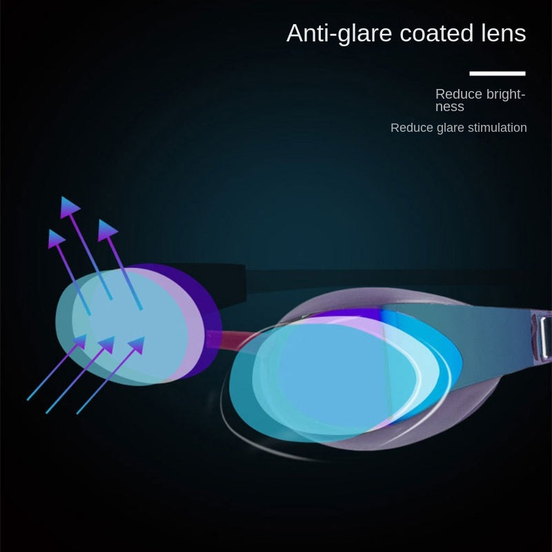 Professional Racing Training Waterproof Anti-fog Swim Glasses