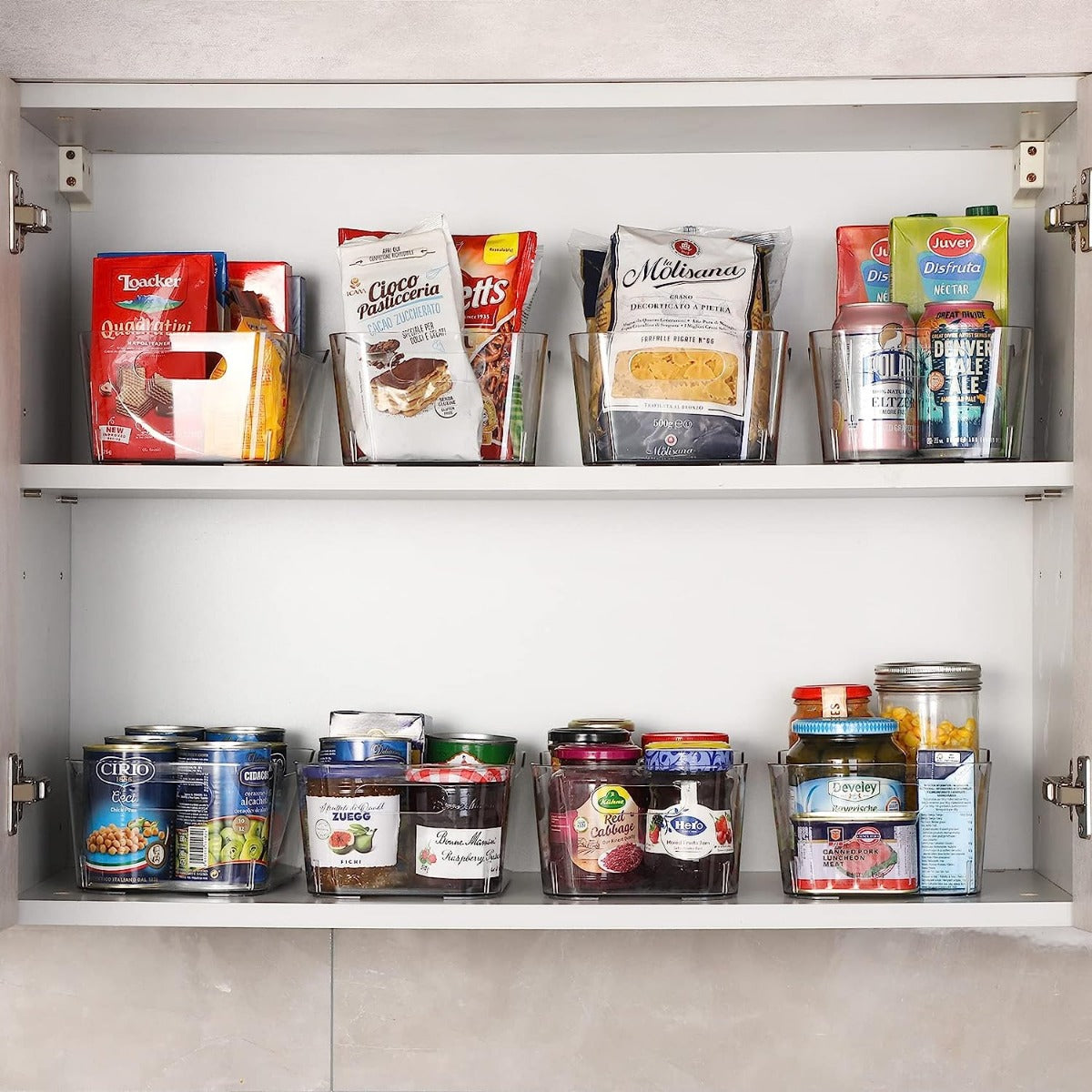 Clear Bin Fridge and Pantry Organizer Food Safe Storage