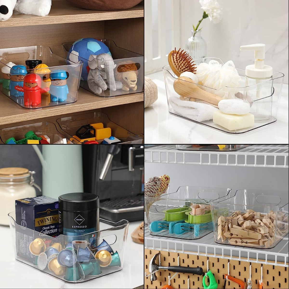Clear Bin Fridge and Pantry Organizer Food Safe Storage