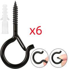 6pcs European Safety Buckle Thread Goat Eye Screw Hook Set
