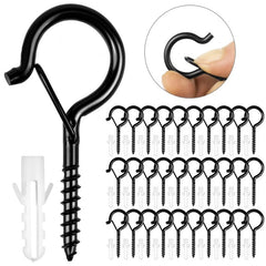 6pcs European Safety Buckle Thread Goat Eye Screw Hook Set