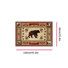 Vintage Rustic Area Rugs Soft Carpet Non-slip for Living Room