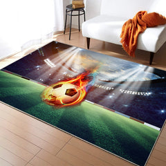 Football Printed Carpet Mat Boys Room Decor 60