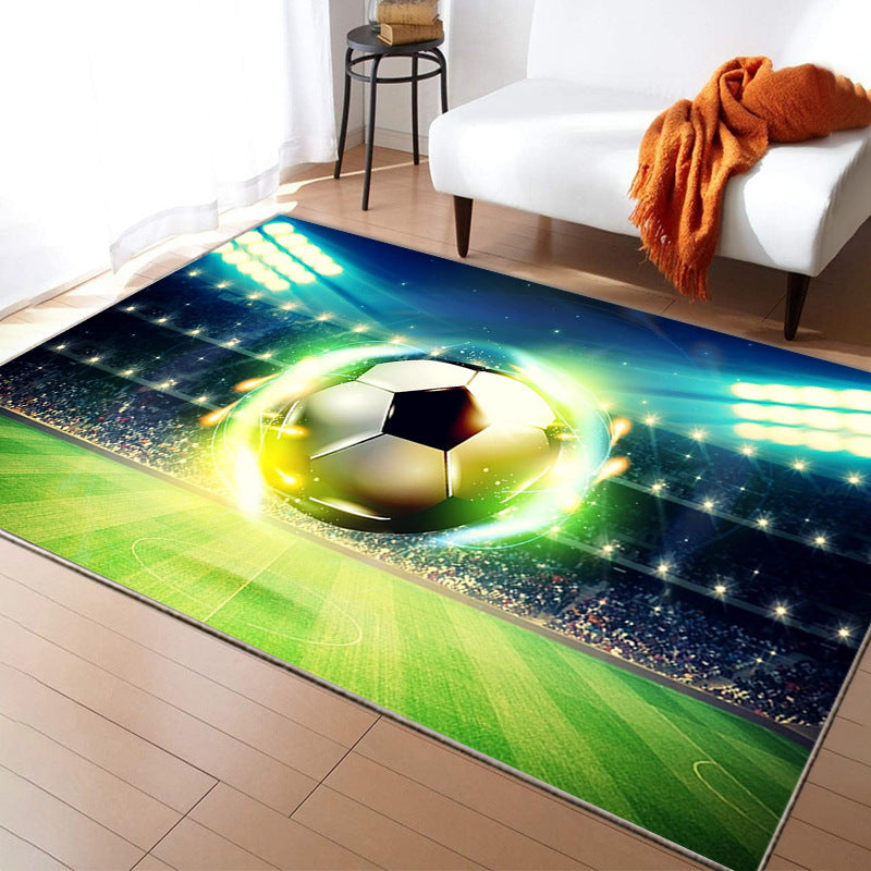 Football Printed Carpet Mat Boys Room Decor 60