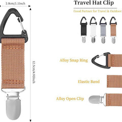 2pcs Outdoor Straw Hat Clips Portable Bag Clip