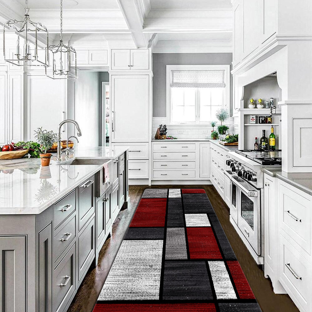 Geometric Print Kitchen Floor Mat Moroccan Style Home Decoration