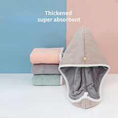 Soft Hair Drying Cap Double layer Thickened Hair Towel