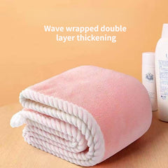 Soft Hair Drying Cap Double layer Thickened Hair Towel