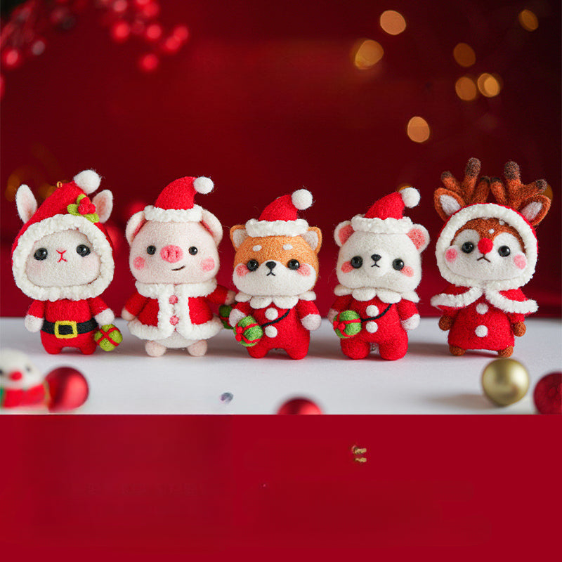 Christmas Felt DIY Material Bags Set with Drawings, Fabric & More