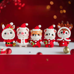 Christmas Felt DIY Material Bags Set with Drawings, Fabric & More