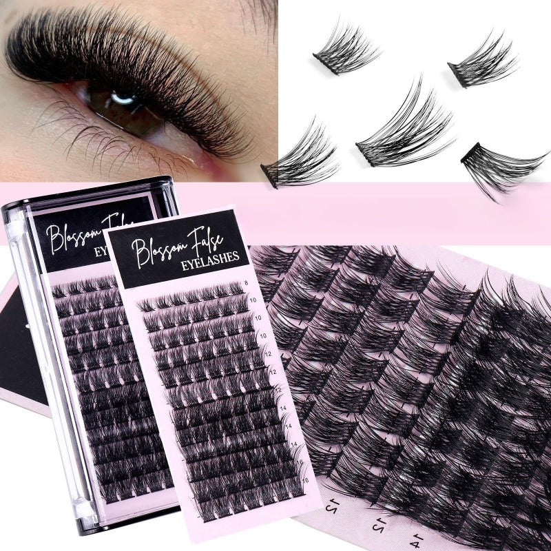 Mixed Lash Clusters 12 Rows C D Curl Wispy Soft Fluffy Natural Look Cluster Lash