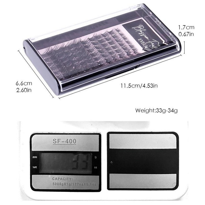 Mixed Lash Clusters 12 Rows C D Curl Wispy Soft Fluffy Natural Look Cluster Lash