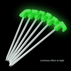 4pcs Luminous Tent Pegs Windproof Tent Stakes Outdoor Camping Accessories