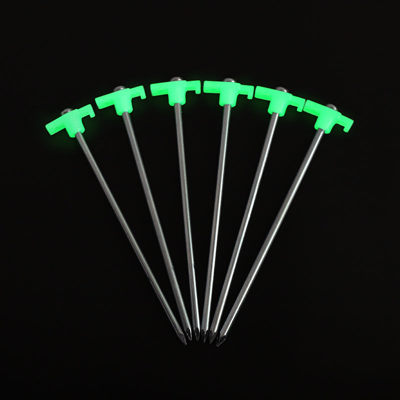 4pcs Luminous Tent Pegs Windproof Tent Stakes Outdoor Camping Accessories