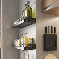 Large Wall Kitchen Rack Seasoning Bottle Spoon Storage Shelf