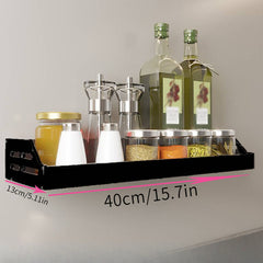 Large Wall Kitchen Rack Seasoning Bottle Spoon Storage Shelf