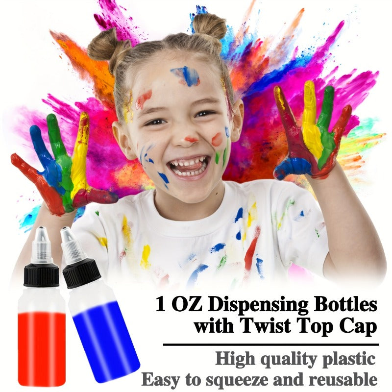 8 Packs 1oz Twist Top Cap Squeeze Bottles LDPE Plastic Tattoo Ink 30ml