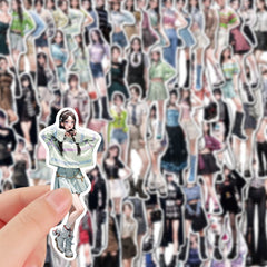 72pcs Girls' Outfits Stickers Waterproof Vinyl Sticker For Water Bottle Laptops