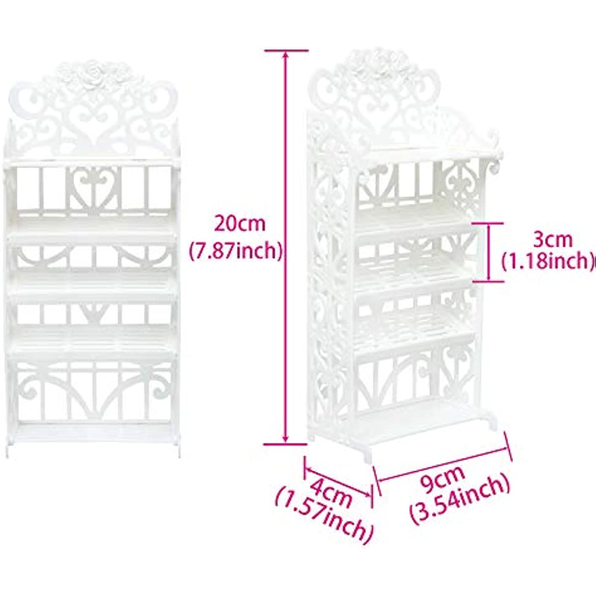 Doll Shoe Racks & 12 Pairs Shoes Set for 29-21 cm Girl Dolls