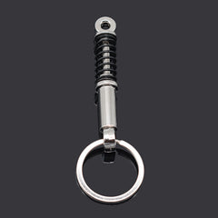 Metal Brake Disc Shock Absorber Keychain - Car Modified Keychain