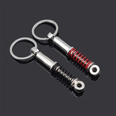 Metal Brake Disc Shock Absorber Keychain - Car Modified Keychain