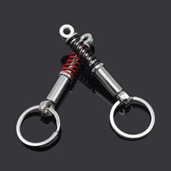 Metal Brake Disc Shock Absorber Keychain - Car Modified Keychain