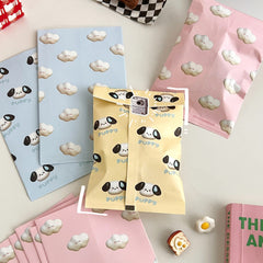 10pcs Cartoon Pattern Gift Paper Bag Girl Heart Snack Ziplock Packaging