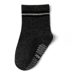 12 Pairs Baby Boys Striped Anti-skid Crew Socks