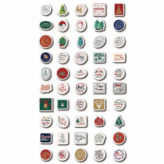 50pcs Christmas Waterproof Vinyl Stickers for Water Bottle Laptops Phones